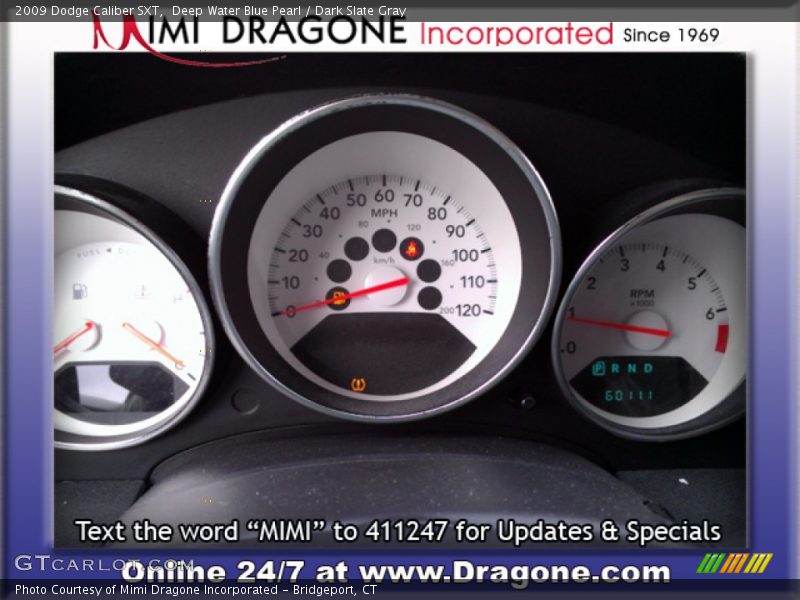 Deep Water Blue Pearl / Dark Slate Gray 2009 Dodge Caliber SXT