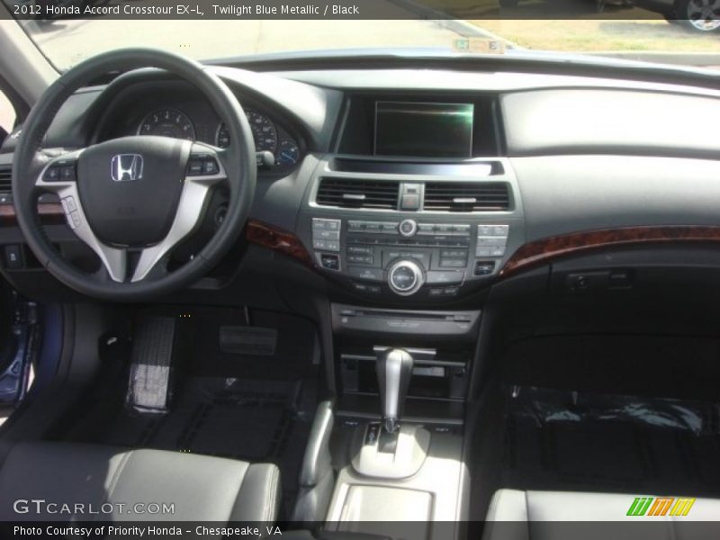 Twilight Blue Metallic / Black 2012 Honda Accord Crosstour EX-L