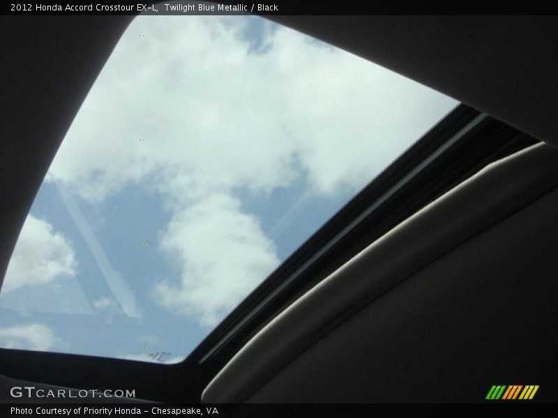 Twilight Blue Metallic / Black 2012 Honda Accord Crosstour EX-L