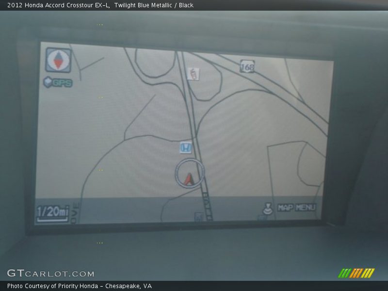 Twilight Blue Metallic / Black 2012 Honda Accord Crosstour EX-L