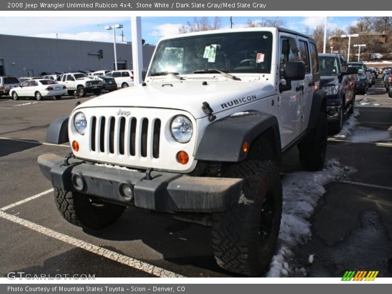Stone White / Dark Slate Gray/Med Slate Gray 2008 Jeep Wrangler Unlimited Rubicon 4x4