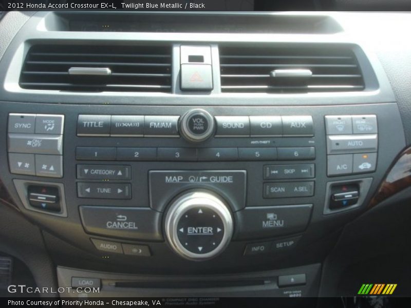 Twilight Blue Metallic / Black 2012 Honda Accord Crosstour EX-L