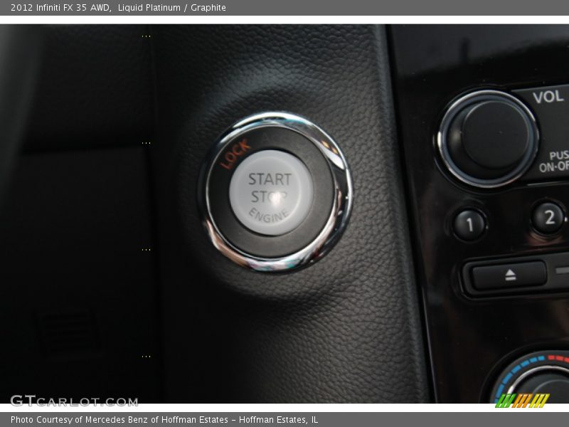 Controls of 2012 FX 35 AWD