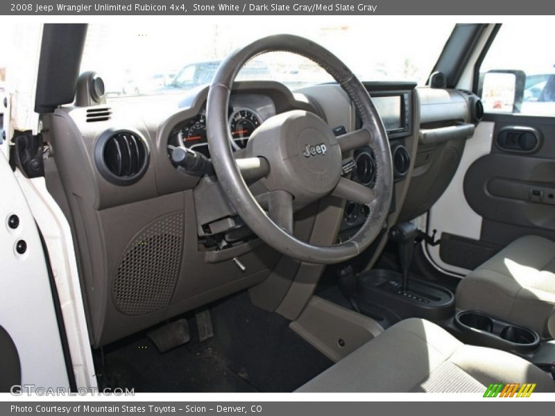 Stone White / Dark Slate Gray/Med Slate Gray 2008 Jeep Wrangler Unlimited Rubicon 4x4