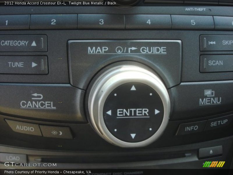 Twilight Blue Metallic / Black 2012 Honda Accord Crosstour EX-L