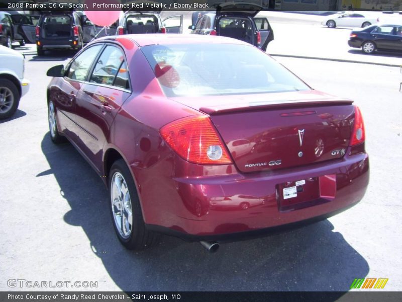 Performance Red Metallic / Ebony Black 2008 Pontiac G6 GT Sedan