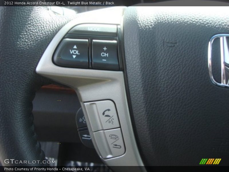 Twilight Blue Metallic / Black 2012 Honda Accord Crosstour EX-L