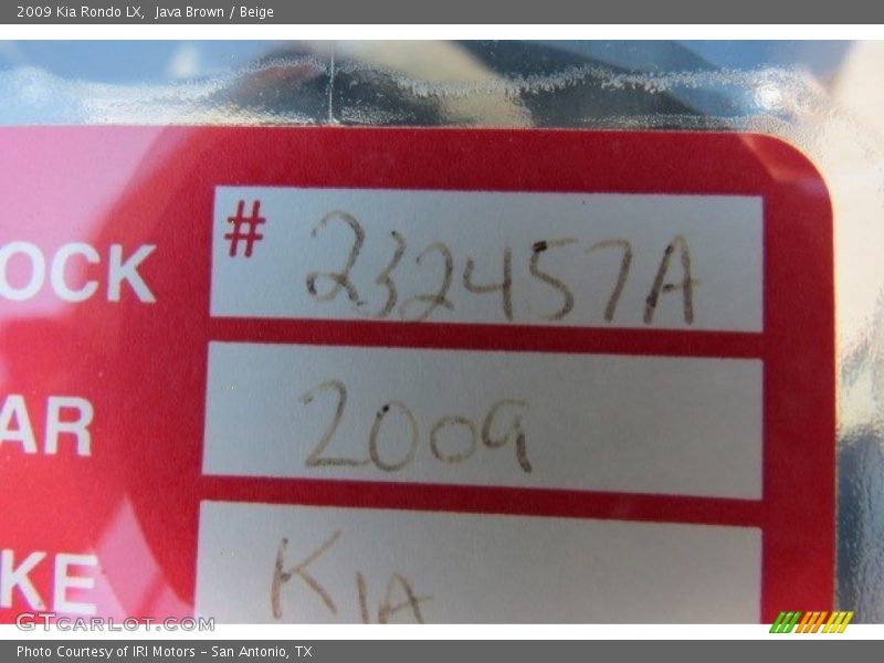 Java Brown / Beige 2009 Kia Rondo LX
