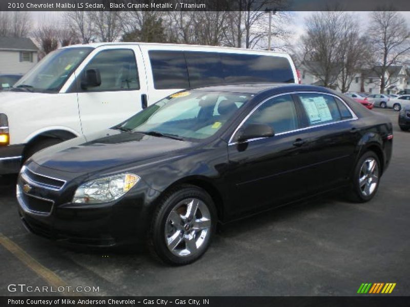 Black Granite Metallic / Titanium 2010 Chevrolet Malibu LS Sedan