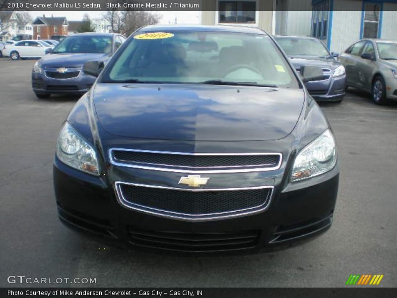 Black Granite Metallic / Titanium 2010 Chevrolet Malibu LS Sedan