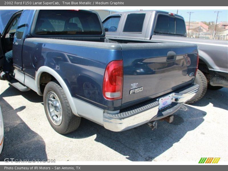 True Blue Metallic / Medium Graphite 2002 Ford F150 Lariat SuperCab