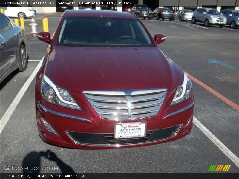Cabernet Red Pearl / Jet Black 2013 Hyundai Genesis 5.0 R Spec Sedan
