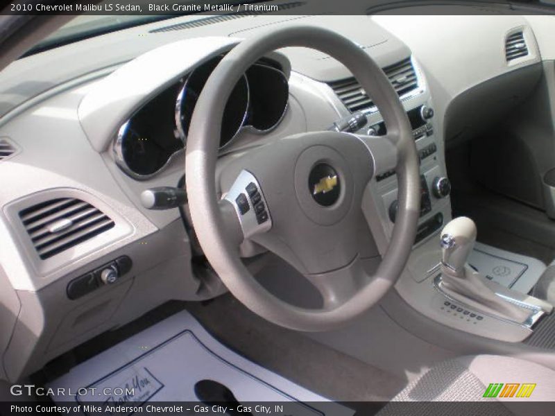 Black Granite Metallic / Titanium 2010 Chevrolet Malibu LS Sedan