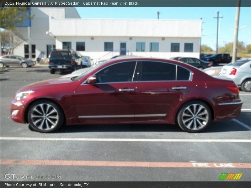 Cabernet Red Pearl / Jet Black 2013 Hyundai Genesis 5.0 R Spec Sedan