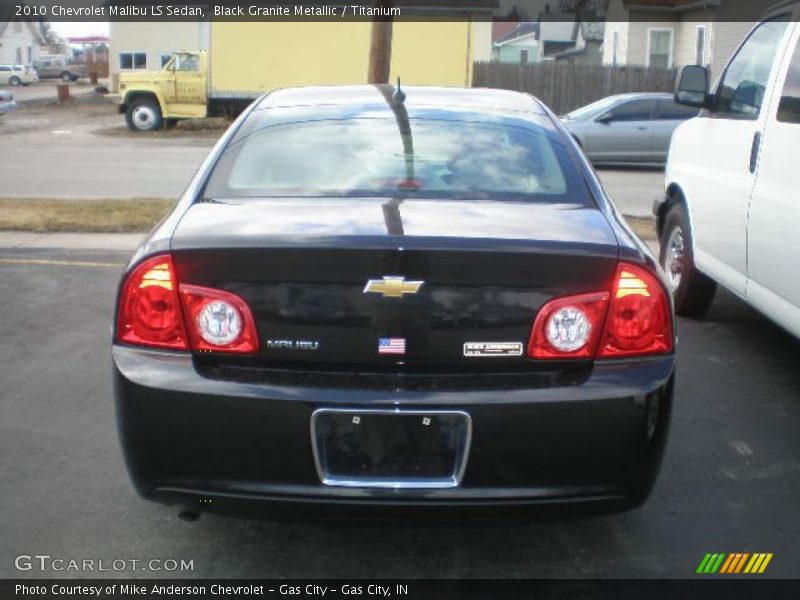 Black Granite Metallic / Titanium 2010 Chevrolet Malibu LS Sedan