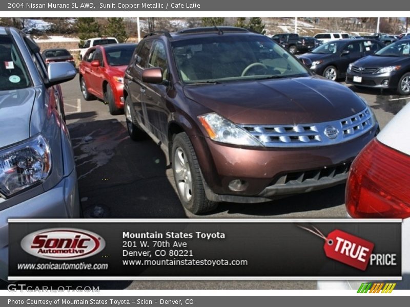 Sunlit Copper Metallic / Cafe Latte 2004 Nissan Murano SL AWD