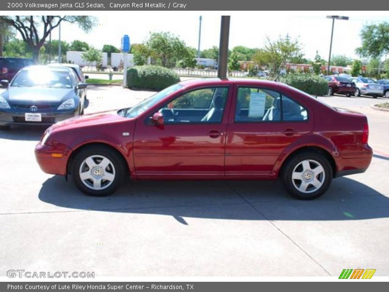 Canyon Red Metallic / Gray 2000 Volkswagen Jetta GLS Sedan
