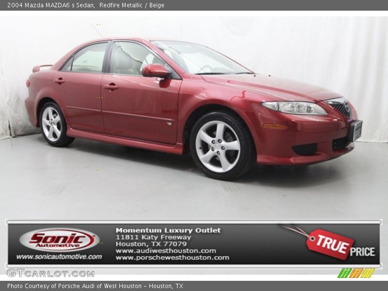 Redfire Metallic / Beige 2004 Mazda MAZDA6 s Sedan