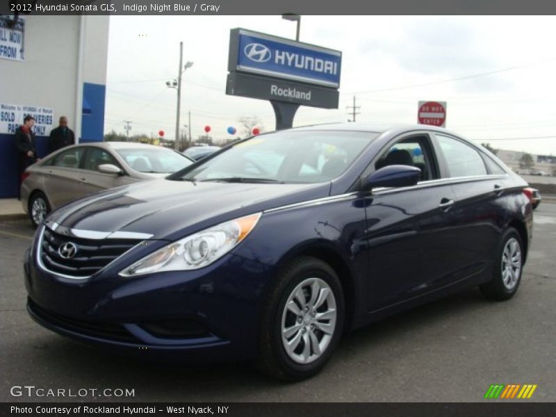 Indigo Night Blue / Gray 2012 Hyundai Sonata GLS