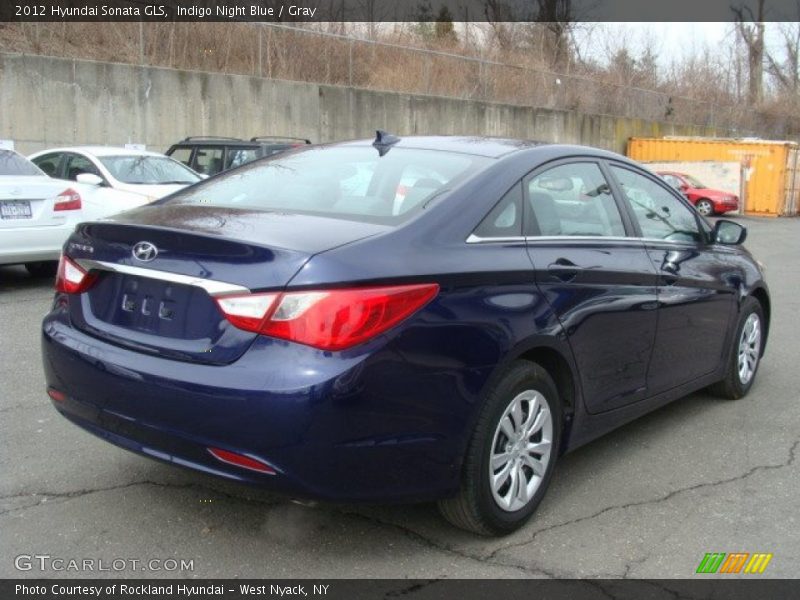 Indigo Night Blue / Gray 2012 Hyundai Sonata GLS