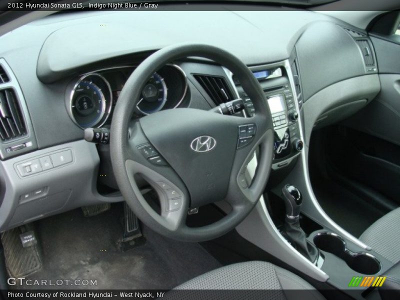 Indigo Night Blue / Gray 2012 Hyundai Sonata GLS