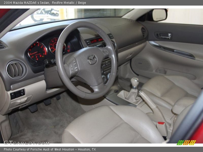 Redfire Metallic / Beige 2004 Mazda MAZDA6 s Sedan