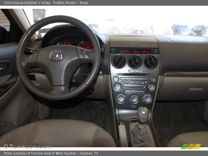 Redfire Metallic / Beige 2004 Mazda MAZDA6 s Sedan