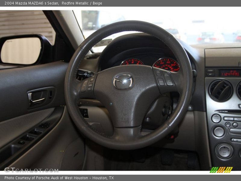 Redfire Metallic / Beige 2004 Mazda MAZDA6 s Sedan