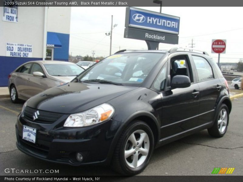 Black Pearl Metallic / Black 2009 Suzuki SX4 Crossover Touring AWD