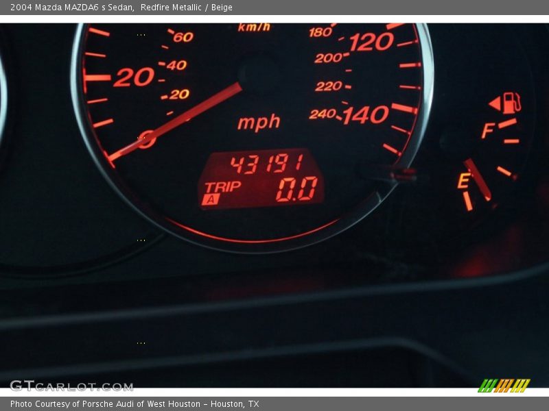 Redfire Metallic / Beige 2004 Mazda MAZDA6 s Sedan