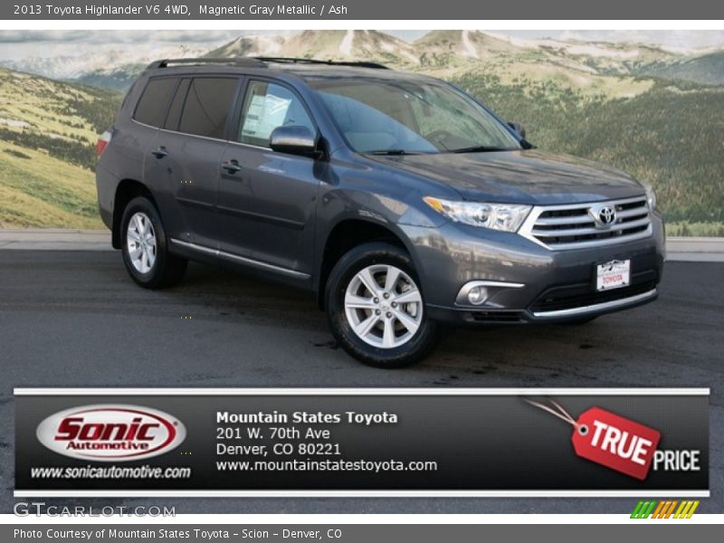 Magnetic Gray Metallic / Ash 2013 Toyota Highlander V6 4WD