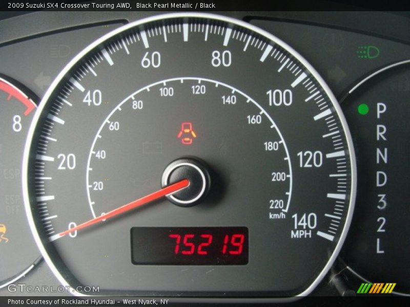 Black Pearl Metallic / Black 2009 Suzuki SX4 Crossover Touring AWD