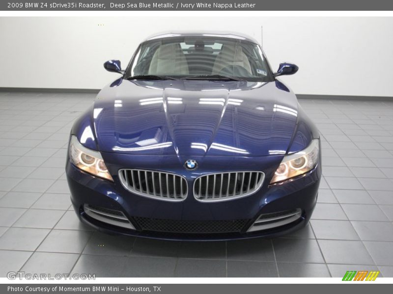 Deep Sea Blue Metallic / Ivory White Nappa Leather 2009 BMW Z4 sDrive35i Roadster