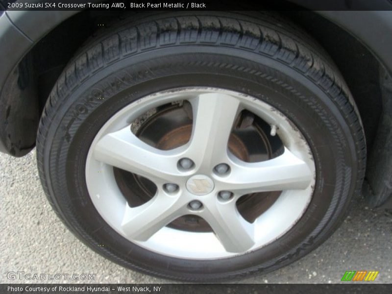 Black Pearl Metallic / Black 2009 Suzuki SX4 Crossover Touring AWD