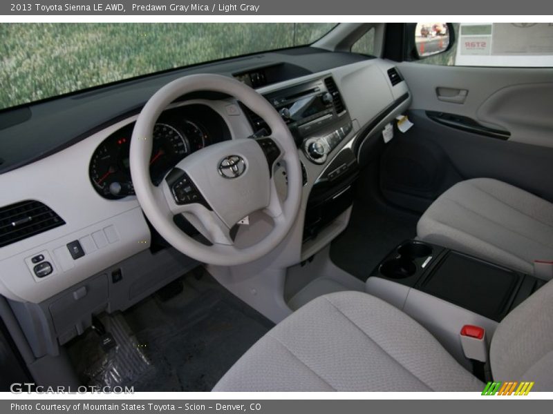 Predawn Gray Mica / Light Gray 2013 Toyota Sienna LE AWD