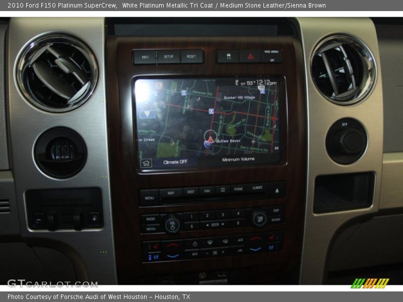 White Platinum Metallic Tri Coat / Medium Stone Leather/Sienna Brown 2010 Ford F150 Platinum SuperCrew