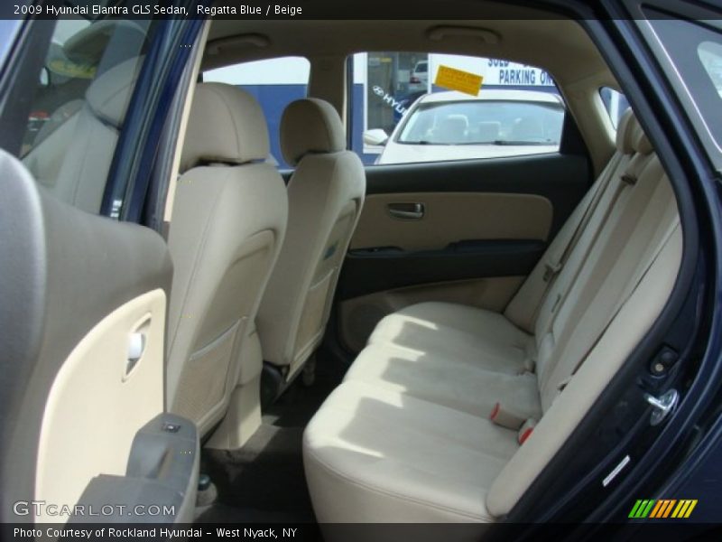 Regatta Blue / Beige 2009 Hyundai Elantra GLS Sedan