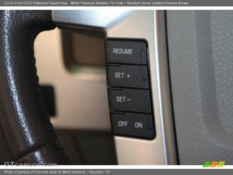 White Platinum Metallic Tri Coat / Medium Stone Leather/Sienna Brown 2010 Ford F150 Platinum SuperCrew