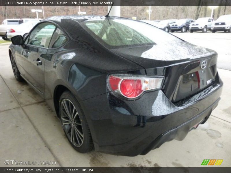 Raven Black / Black/Red Accents 2013 Scion FR-S Sport Coupe