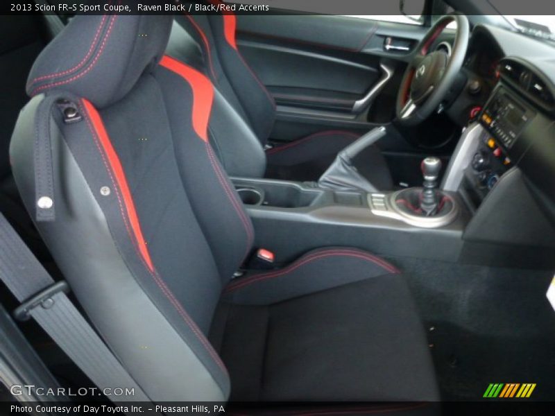 Raven Black / Black/Red Accents 2013 Scion FR-S Sport Coupe