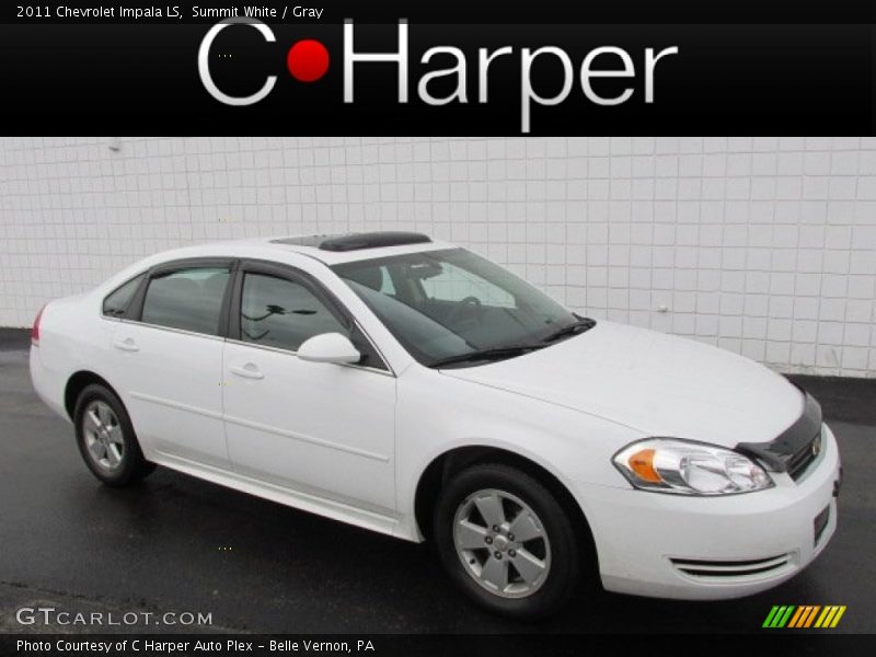 Summit White / Gray 2011 Chevrolet Impala LS