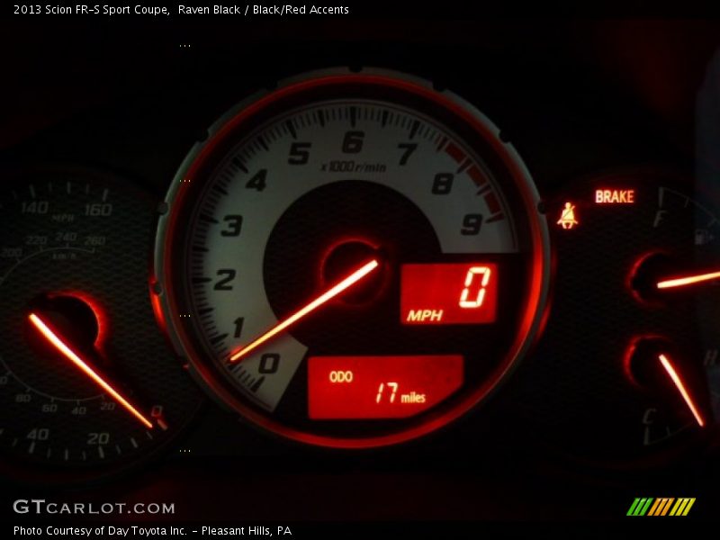 Raven Black / Black/Red Accents 2013 Scion FR-S Sport Coupe