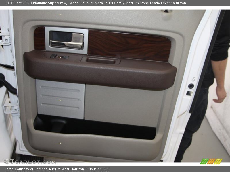 White Platinum Metallic Tri Coat / Medium Stone Leather/Sienna Brown 2010 Ford F150 Platinum SuperCrew