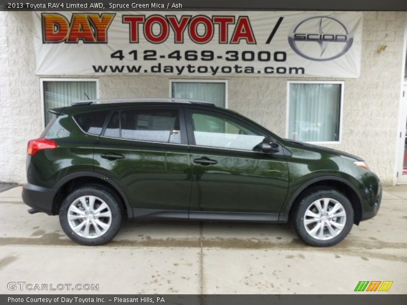 Spruce Green Mica / Ash 2013 Toyota RAV4 Limited AWD
