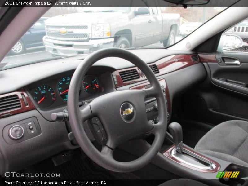 Summit White / Gray 2011 Chevrolet Impala LS