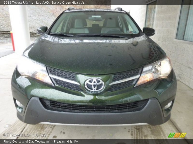 Spruce Green Mica / Ash 2013 Toyota RAV4 Limited AWD