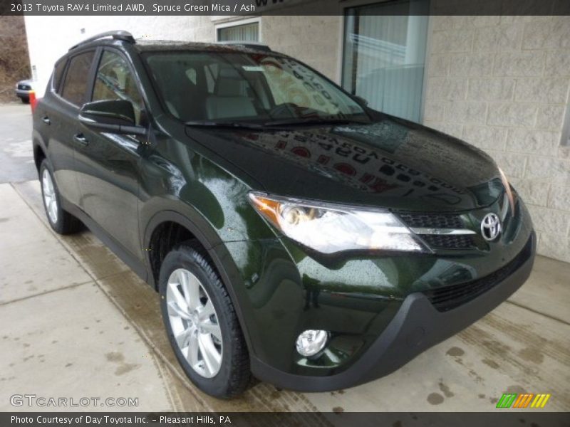 Spruce Green Mica / Ash 2013 Toyota RAV4 Limited AWD