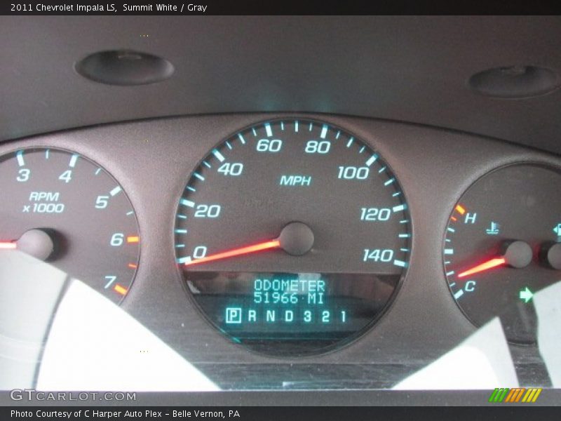 Summit White / Gray 2011 Chevrolet Impala LS