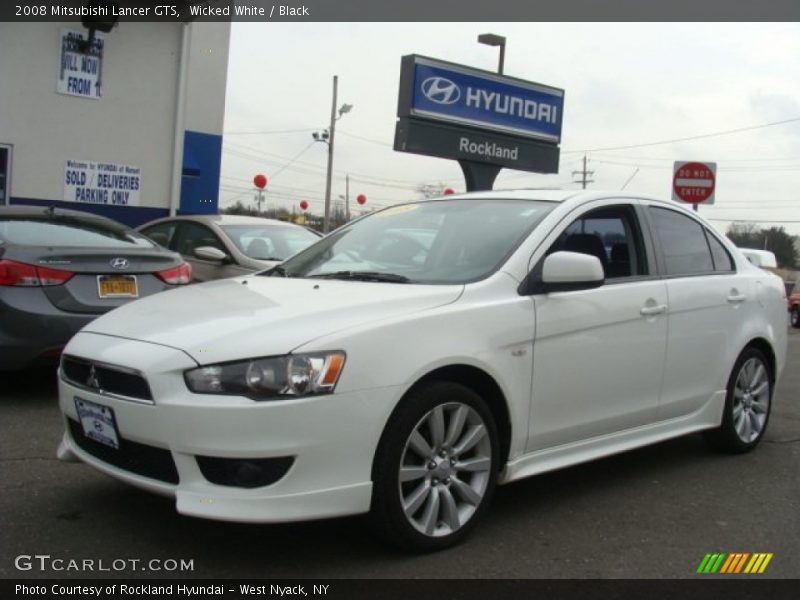 Wicked White / Black 2008 Mitsubishi Lancer GTS