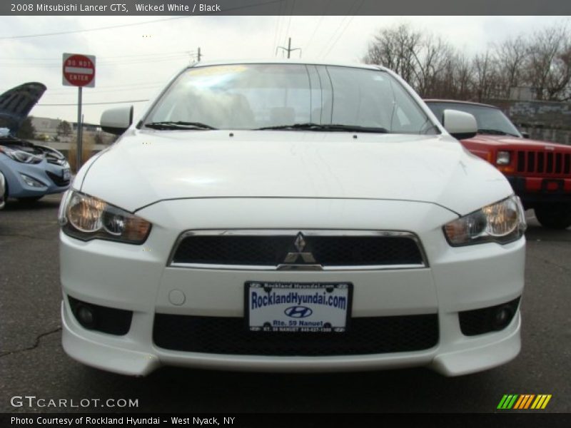 Wicked White / Black 2008 Mitsubishi Lancer GTS